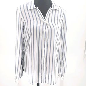 Abercrombie & Fitch white striped shirt sz M, NWT